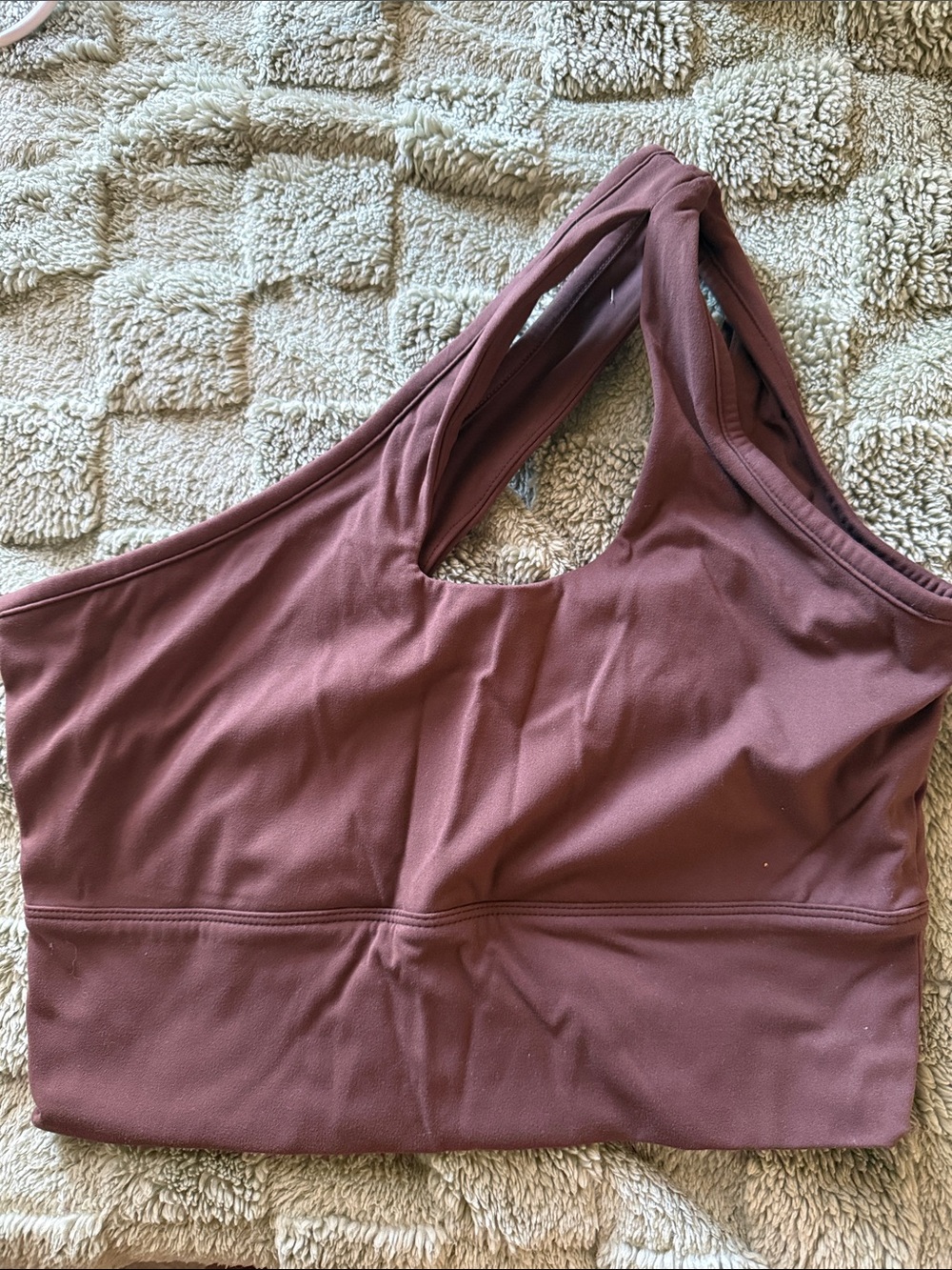 One-Shoulder Sports Bra in Mauve